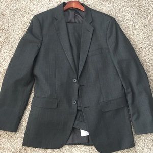 Wool Suit Set - dark grey